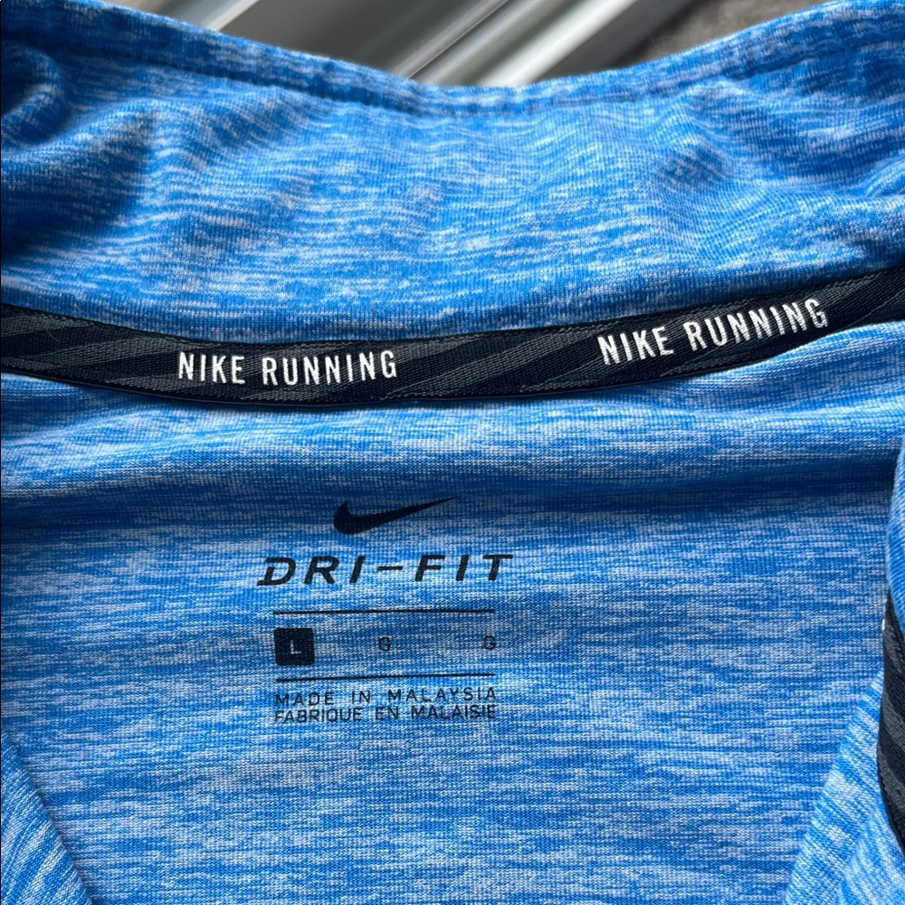 Nike Dri-FIT Heathered Blue Running Top